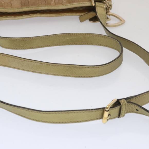 GUCCI GG Canvas Sherry Line Shoulder Bag Black Beige Brown - Picture 7 of 16